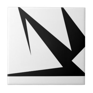 Vet Abstract zwart wit Tegeltje