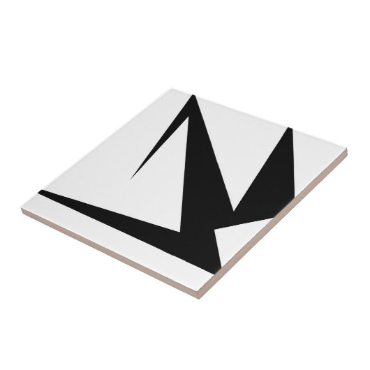 Vet Abstract zwart wit Tegeltje (Zijkant)