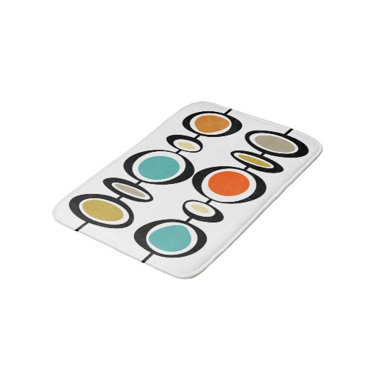 Vet Abstracte cirkels midden midden midden midden Badmat (Gekanteld)