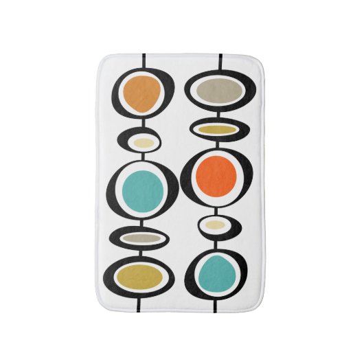 Vet Abstracte cirkels midden midden midden midden Badmat (Voorkant Verticaal)