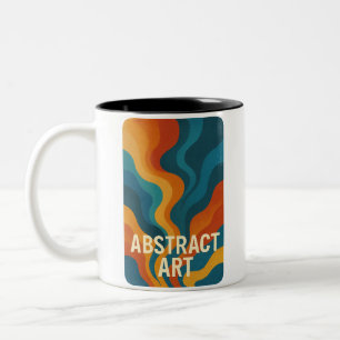 Vet Abstracte energie – Digitale kunst Tweekleurige Koffiemok