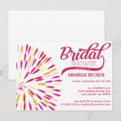 Vet Abstracte Floral Bridal Shower Kaart (Voorkant / Achterkant)