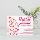 Vet Abstracte Floral Bridal Shower Kaart (Staand voorkant)