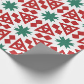 Vet Abstracte kerstbomen en krans Cadeaupapier (Hoek)