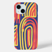 Vet Abstracte penseelstreken Modern Case-Mate iPhone Case (Achterkant)