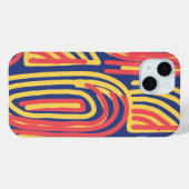 Vet Abstracte penseelstreken Modern Case-Mate iPhone Case (Achterkant (horizontaal))