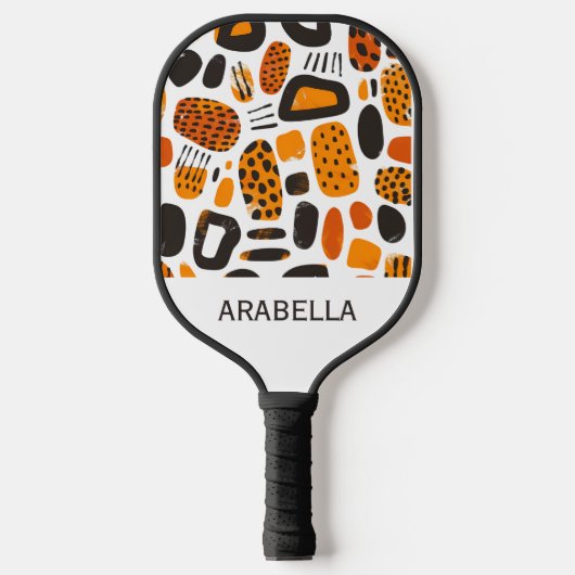  vet Abstracte retro moderne geometrische Pickleball Paddle (Voorkant)