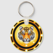 Vet Abstracte tijgerillustratie Sleutelhanger (Achterkant)