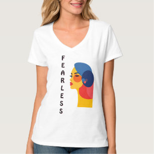 Vet Abstracte vrouw profiel T-shirt