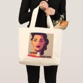 Vet Abstracte Vrouw VURIG & FABULOUS Modern Grote Tote Bag (Voorkant (product))