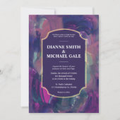 Vet Acryl Schilderij Bruiloft Uitnodiging (Voorkant)