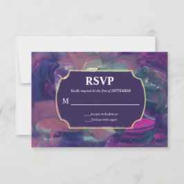 Vet acrylverf RSVP-kaart Kaart