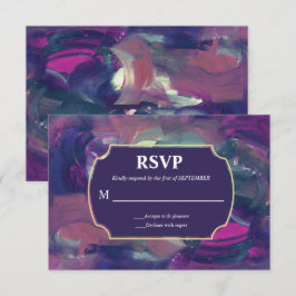 Vet acrylverf RSVP-kaart Kaart