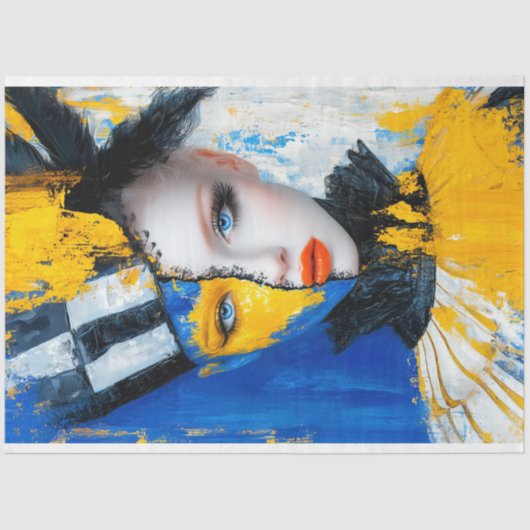 Vet Activisme & Oekraïne Eenheid Art Decoupage Tissuepapier (Voorkant)