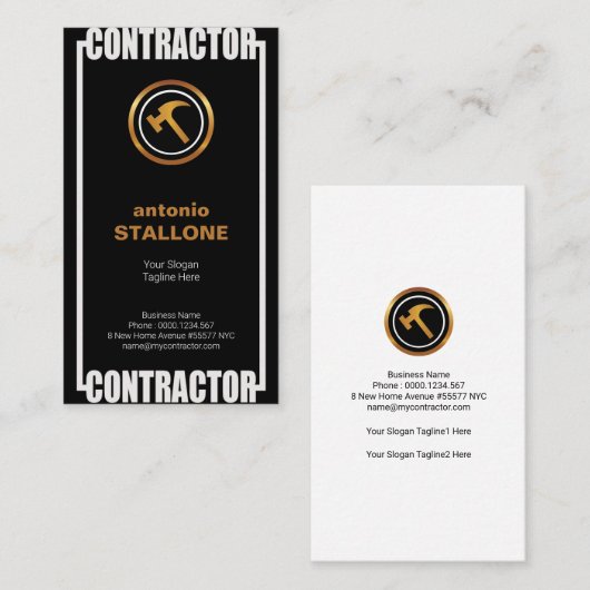 Vet Afbeelding Lijst Algemene constructie Visitekaartje (Voorkant / Achterkant)