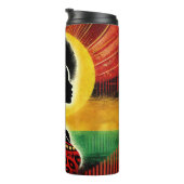 Vet Afrikaans silhouet art design Thermosbeker (Geroteerd rechts)