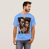 Vet Afrocentrisch Power Couple T-shirt (Voorkant volledig)