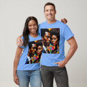 Vet Afrocentrisch Power Couple T-shirt (Unisex)