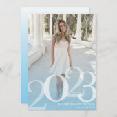 Vet AFSTUDEERDER 2023 Bekleding Licht Blauw Afstud Aankondiging (Voorkant / Achterkant)