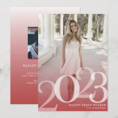 Vet AFSTUDEERDER 2023 Bekleding Rood Afstuderen Aankondiging (Voorkant / Achterkant)