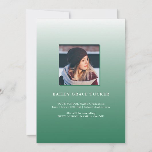 Vet AFSTUDEERDER 2023 Groen Afstuderen van de Bekl Aankondiging (Achterkant)