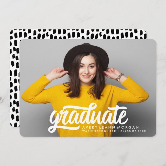 Vet Afstudeerder | Aankondiging Afstuderen (Voorkant / Achterkant)