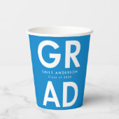 Vet Afstudeerder Blauw Afstuderen Papieren Bekers (Achterkant)