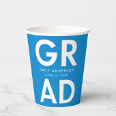 Vet Afstudeerder Blauw Afstuderen Papieren Bekers (Voorkant)