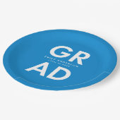 Vet Afstudeerder Blauw Afstuderen Papieren Bordje (Gekanteld)