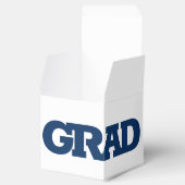 Vet AFSTUDEERDER Blauw en Wit Graduation Party Bedankdoosjes (Geopend)