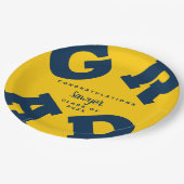 Vet AFSTUDEERDER Blauw op Geel Afstuderen Papieren Bordje (Gekanteld)