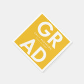 Vet Afstudeerder Geel Afstuderen Servet (Hoek)