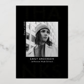 Vet Afstudeerder Gold Foil Afstuderen Hartelijk da Folie Uitnodiging (Voorkant)