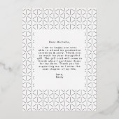 Vet Afstudeerder Gold Foil Afstuderen Hartelijk da Folie Uitnodiging (Achterkant)