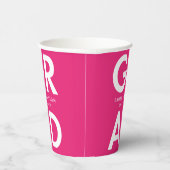 Vet Afstudeerder Hot Pink Afstuderen Papieren Bekers (Rechts)