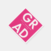 Vet Afstudeerder Hot Pink Afstuderen Servet (Hoek)