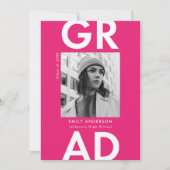 Vet Afstudeerder Hot-Roze fotograaf Kaart (Voorkant)