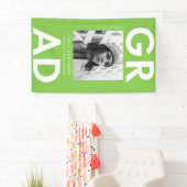 Vet Afstudeerder Lime Green Foto Afstuderen Spandoek (Insitu)