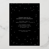 Vet afstudeerder modern goud één foto-afstuderen f folie uitnodiging (Achterkant)