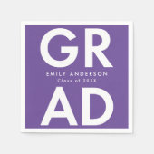 Vet Afstudeerder Paars Afstuderen Servet (Voorkant)