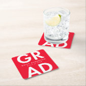 vet Afstudeerder rood afstudeerfeest Kartonnen Onderzetters (Insitu)