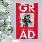 Vet Afstudeerder Rood Foto Afstuderen Spandoek