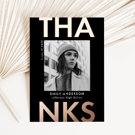 Vet Afstudeerder Roos Goud Afstuderen Dank u kaart