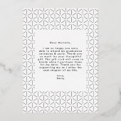 Vet Afstudeerder Roos Goud Afstuderen Dank u kaart (Achterkant)