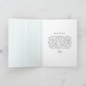 Vet Afstudeerder Turquoise Foto Afstuderen Bedankkaart (Binnen)