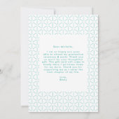 Vet Afstudeerder Turquoise Foto Afstuderen Bedankkaart (Achterkant)