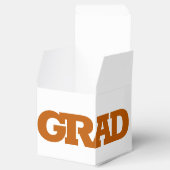 Vet AFSTUDEERDER verbrand Sinaasappel op White Gra Bedankdoosjes (Geopend)