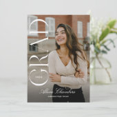 Vet Afstudeerder Volledige foto Afstuderen Kaart (Staand voorkant)