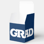 Vet AFSTUDEERDER Wit en Blauw Graduation Party Bedankdoosjes (Geopend)