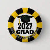 Vet afstudeerjaar 2027 ronde button 5,7 cm (Voorkant)